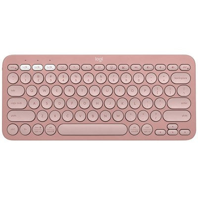 Logitech PEBBLE KEYS 2 K380S Multi-Device Bluetooth Wireless Keyboard, Slim and Portable - Rose - PakByte