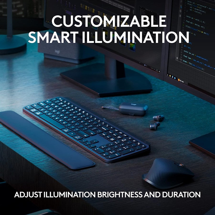 Logitech MX KEYS S Advanced Wireless Illuminated Keyboard | Graphite | 920-011563 - PakByte