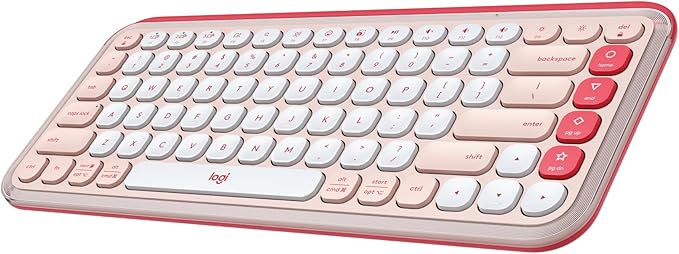 Logitech POP Icon Keys Bluetooth Keyboard - Rose 920-013085 - PakByte