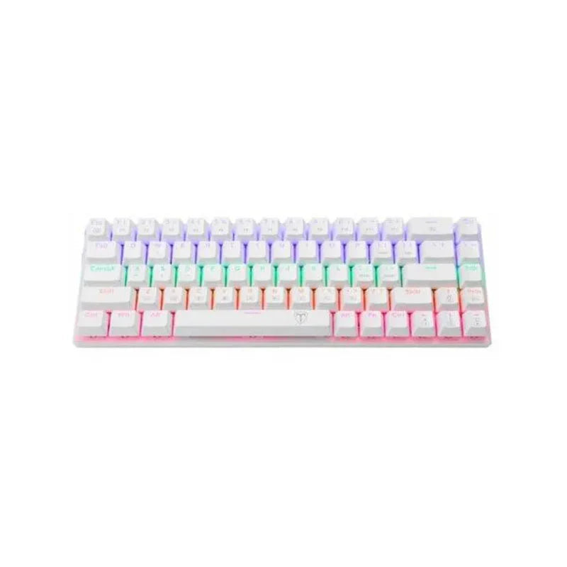 T-Dagger VIATOR TGK325W Red Switches Mechanical Gaming Keyboard -White - PakByte Computers