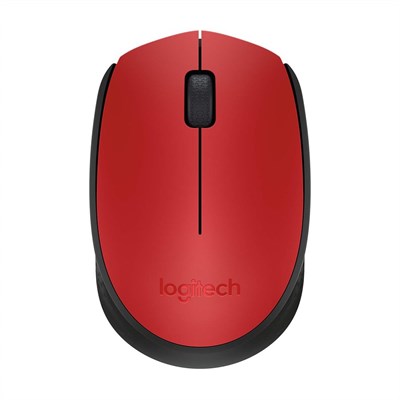 Logitech M171 Wireless Mouse, 2.4 GHz with USB Mini Receiver, Optical Tracking - Red - PakByte