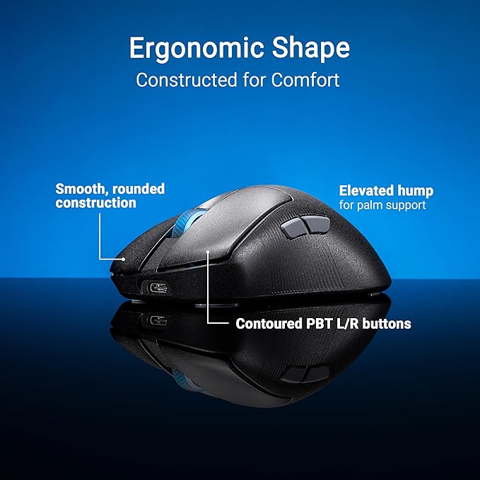 ASUS ROG Keris II Ace Wireless Gaming Mouse: 54g Lightweight, AimPoint Pro Sensor, SpeedNova Wireless black - PakByte Computers