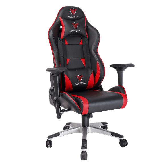 Rebel Renegade Gaming Chair - Black/Red - PakByte Computers 