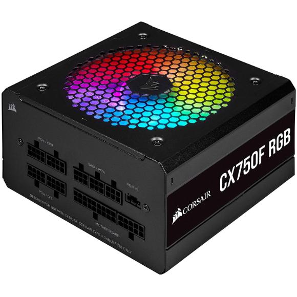 Corsair CX750F RGB 750 Watt 80 PLUS Bronze Power Supply - PakByte Computers 