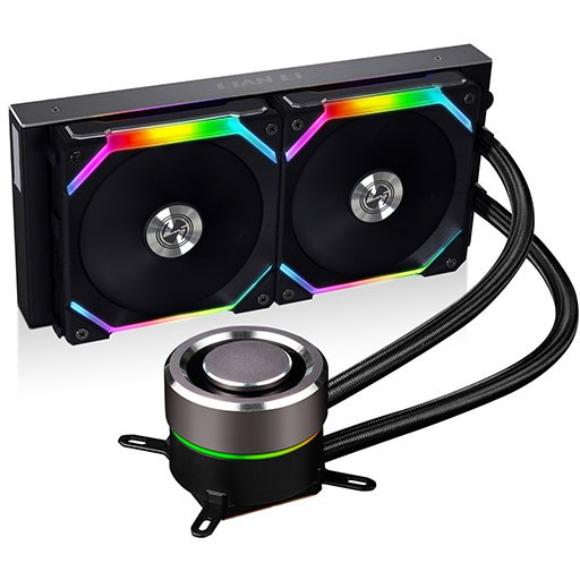 Lian Li Galahad AIO 240 RGB UNI FAN SL120 Edition CPU Liquid Cooler Black - PakByte Computers 