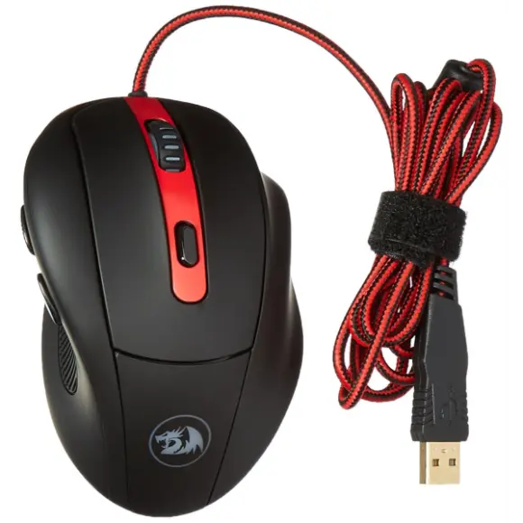 Redragon M605 Smilodon 2000 DPI 6 Button LED Optical USB Wired Gaming Mouse - PakByte Computers 