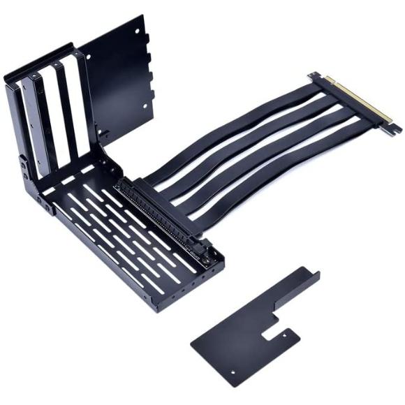 LIAN LI LAN2-1X Premium PCI-E x16 3.0 Black Extender Riser Cable 200mm and Covert Bracket for LANCOOL II - PakByte Computers 