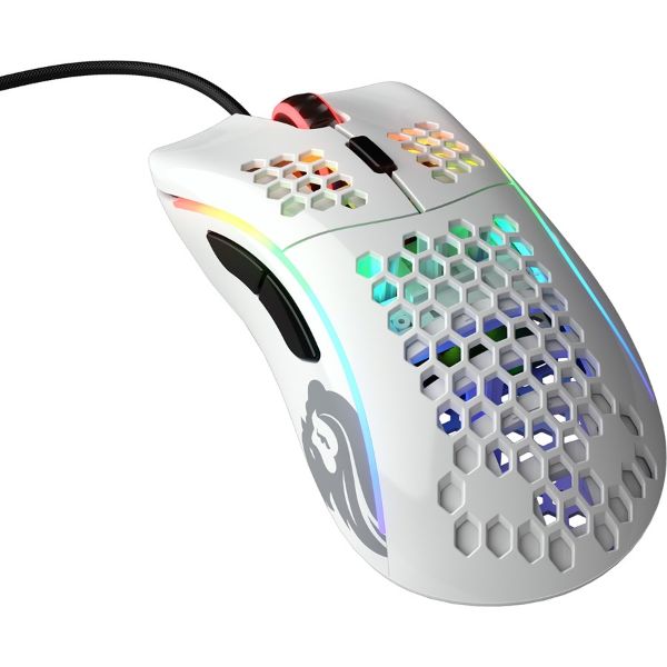 Glorious Model D (Glossy White) Extreme Lightweight Ergonomic Gaming Mouse 69G - PakByte Computers 