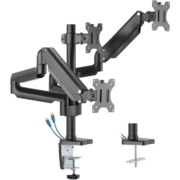 Twisted Minds (TM-26-C018UP) Premium Triple Gas Spring Monitor Arm With USB Port - PakByte Computers 