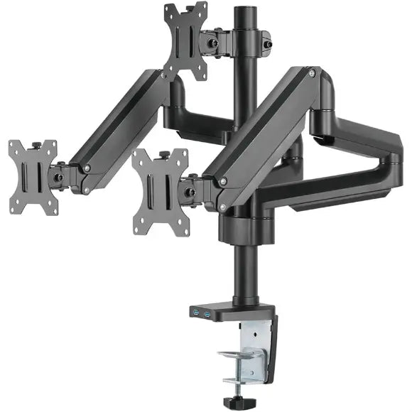 Twisted Minds (TM-26-C018UP) Premium Triple Gas Spring Monitor Arm With USB Port - PakByte Computers 