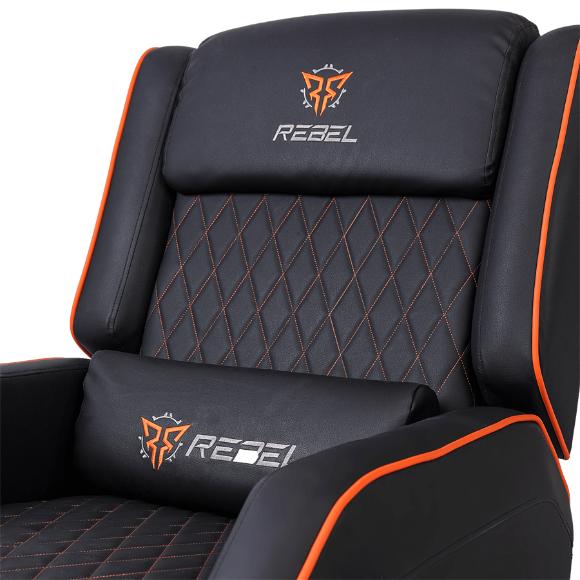 Rebel Wraith Gaming Sofa - Black/Orange - PakByte Computers 