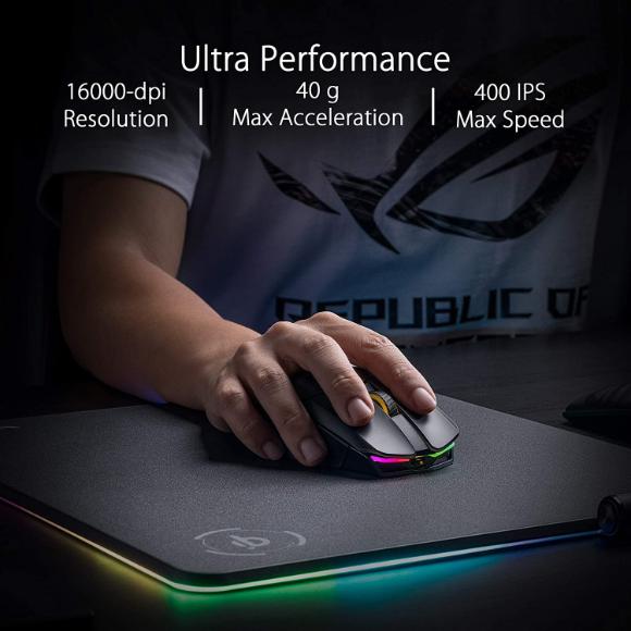 ASUS ROG Chakram Wireless Aura Sync RGB Gaming Mouse Optical Sensor 16000 DPI - PakByte Computers 