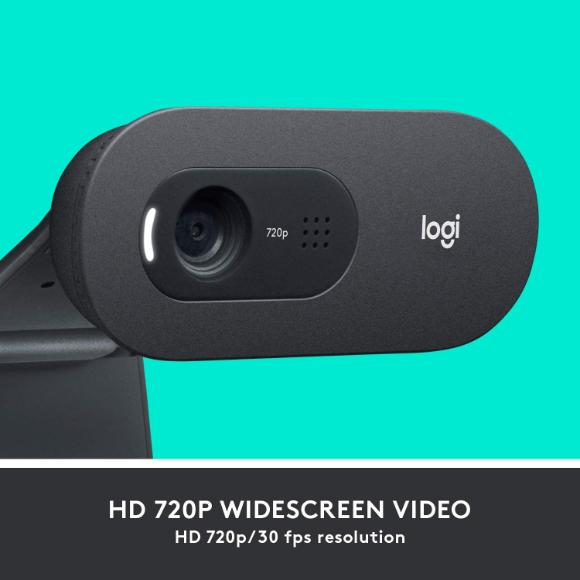 Logitech C505 HD Webcam - 720p HD External USB Camera - PakByte Computers 