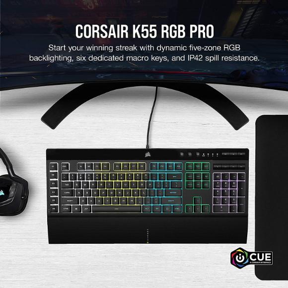 CORSAIR K55 RGB PRO Gaming Keyboard - PakByte Computers 