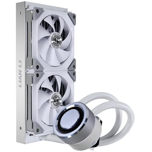 Lian Li Galahad AIO 240 RGB UNI FAN SL120 Edition CPU Liquid Cooler White - PakByte Computers 