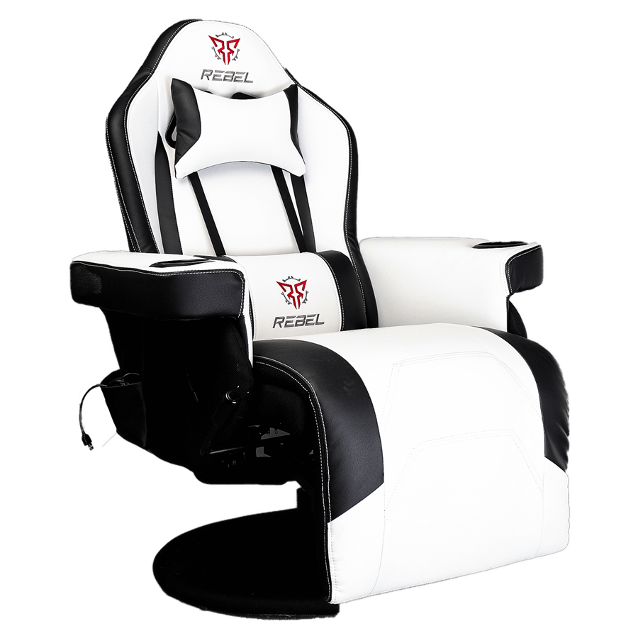 Rebel Rogue Gaming Recliner- White/Black - PakByte Computers 