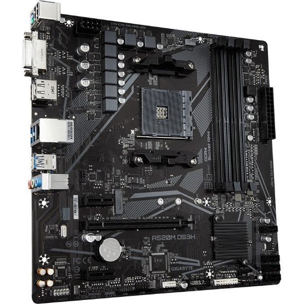 GIGABYTE A520M S2H mATX AM4 4+3 Phases Digital PWM, GIGABYTE Gaming GbE LAN RGB Fusion 2.0 Motherboard - PakByte Computers 