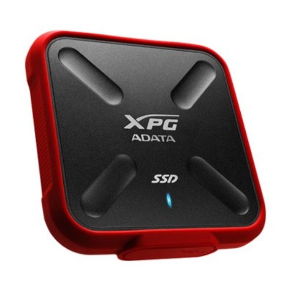 Red XPG ADATA SSD 2TB showcasing sleek design and high-performance storage capabilities for enhanced computing.