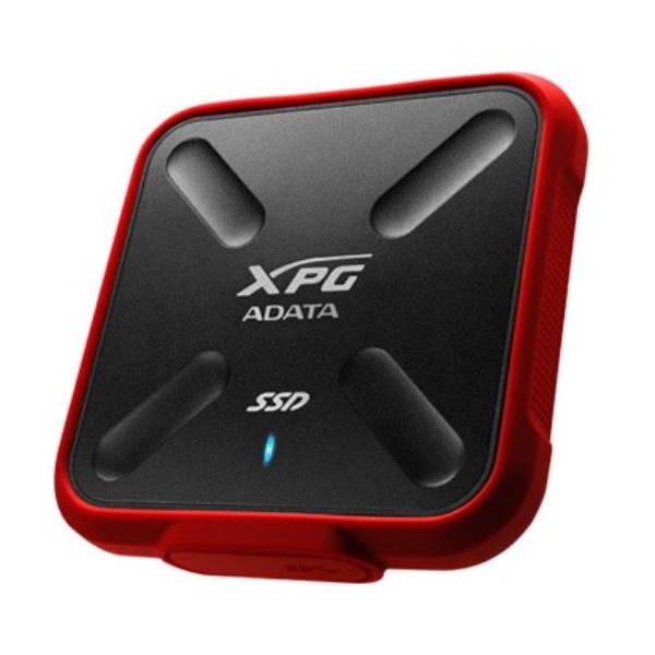 Red XPG ADATA SSD 2TB showcasing sleek design and high-performance storage capabilities for enhanced computing.