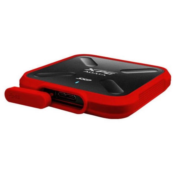 Red XPG ADATA SSD 2TB showcasing sleek design and high-performance storage capabilities for enhanced computing.