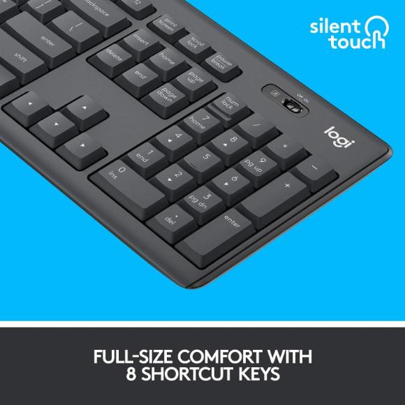 Logitech MK295 Wireless Mouse & Keyboard Combo with SilentTouch Technology - PakByte Computers 