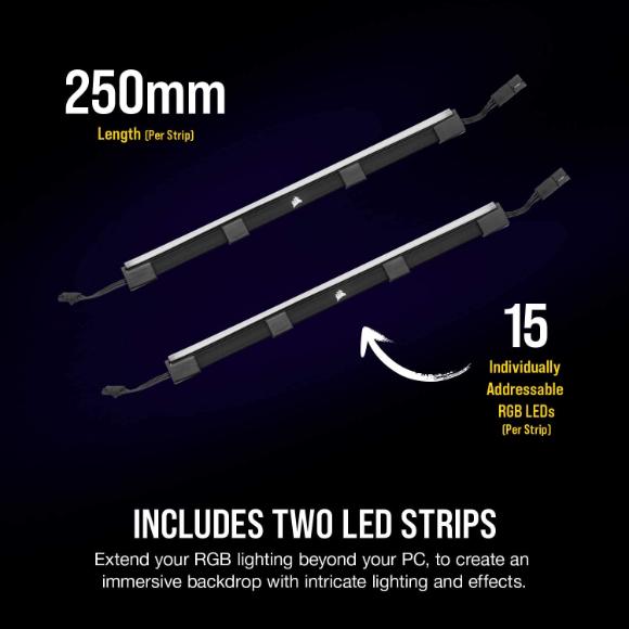 Corsair iCUE LS100 LED Smart Lighting Strip 250mm - PakByte Computers 