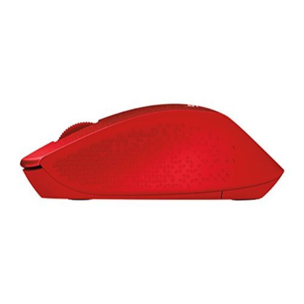 Logitech M331 Silent Plus Wireless Mouse, 2.4GHz with USB Nano Receiver, 1000 DPI Optical Tracking - Red - PakByte Computers 