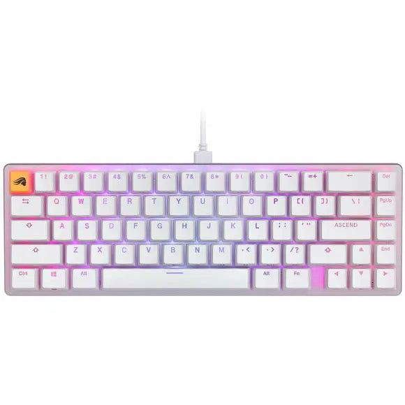 Glorious GMMK2 Modular Mechanical Keyboard | Pre-Built Edition | Compact 65% | White USA TKL | GLO-GMMK2-65-FOX-W - PakByte Computers 