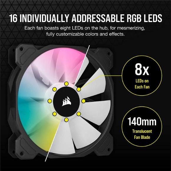 CORSAIR iCUE SP140 RGB Elite Dual Fan Kit - PakByte Computers 