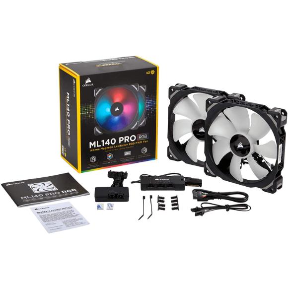 Corsair ML140 PRO RGB Twin Fan Pack - PakByte Computers 