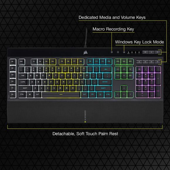 CORSAIR K55 RGB PRO Gaming Keyboard - PakByte Computers 