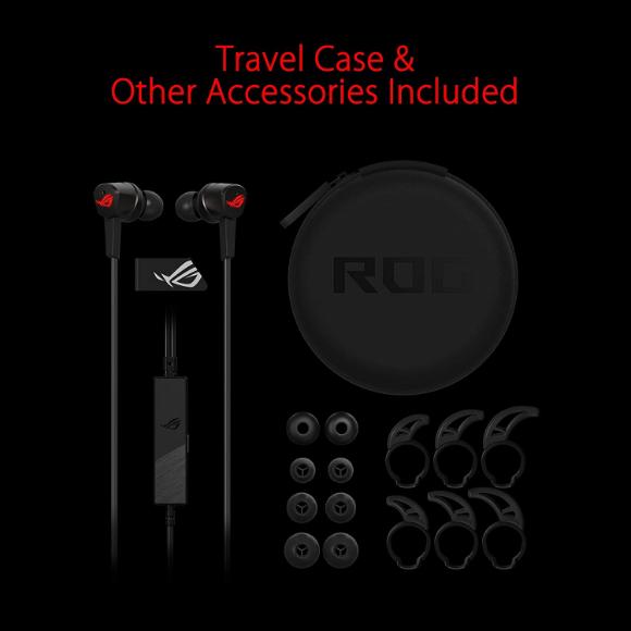 ASUS Wired Gaming Earbuds ROG Cetra | Noise Cancelling Earbuds with Large 10mm Drivers | Multi-Device Compatible - PakByte Computers 