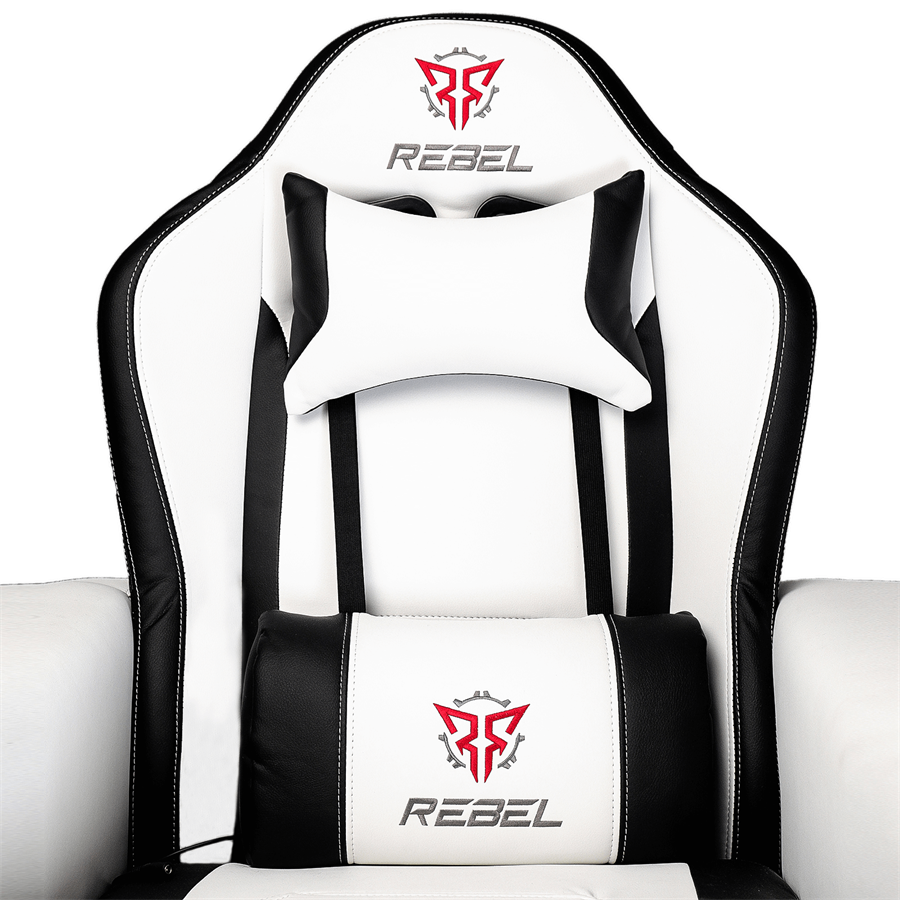 Rebel Rogue Gaming Recliner- White/Black - PakByte Computers 