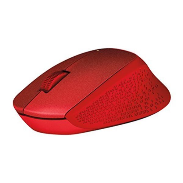 Logitech M331 Silent Plus Wireless Mouse, 2.4GHz with USB Nano Receiver, 1000 DPI Optical Tracking - Red - PakByte Computers 