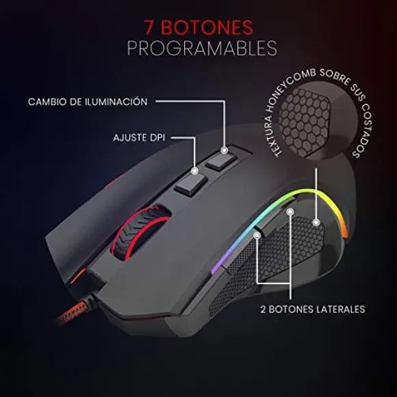 Redragon Griffin M607 Wired USB Gaming Mouse - PakByte Computers 