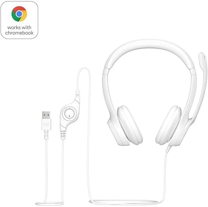 Logitech ClearChat Comfort/USB Headset H390 (White)