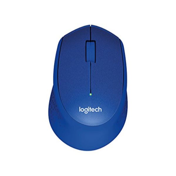 Logitech M331 Silent Plus Wireless Mouse, 2.4GHz with USB Nano Receiver, 1000 DPI Optical Tracking - Blue - PakByte Computers 