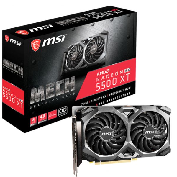 MSI Radeon RX 5500 XT MECH 8G OC Video Graphics Card - PakByte Computers 