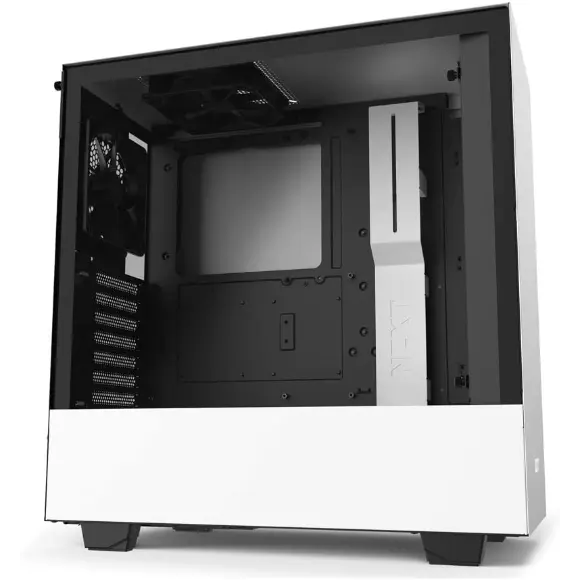 NZXT H510 Compact Mid-Tower Case with Tempered Glass - CA-H510B-W1 - Matte White - PakByte Computers 