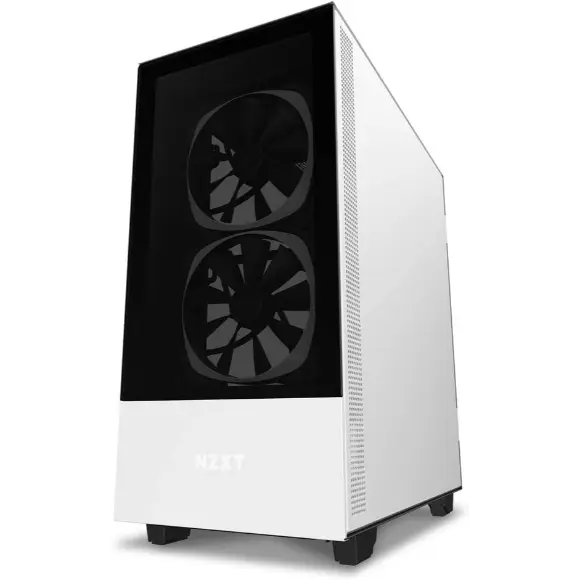 NZXT H510 Elite Mid-Tower ATX PC Gaming Case - CA-H510E-W1 - Matte White - PakByte Computers 