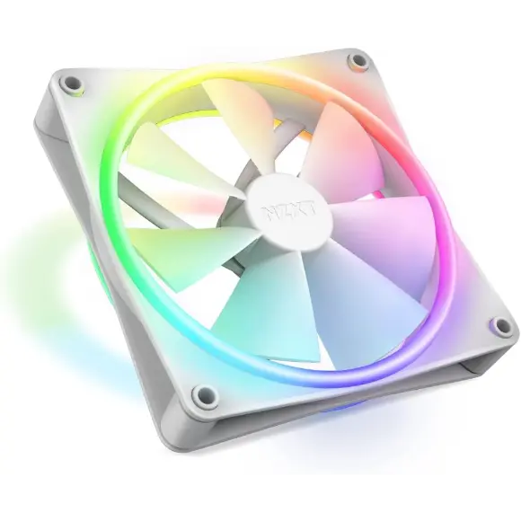 NZXT F140 RGB Duo 140mm Dual-Sided RGB Fan – White - PakByte Computers 