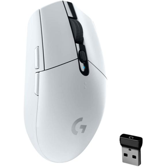 Logitech G305 Lightspeed Wireless Gaming Mouse, HERO Sensor, 12,000 DPI - White - PakByte Computers 