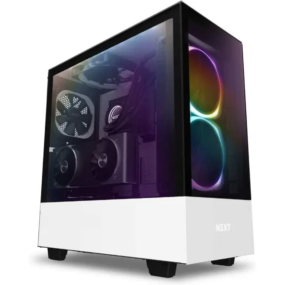 NZXT H510 Elite Mid-Tower ATX PC Gaming Case - CA-H510E-W1 - Matte White - PakByte Computers 