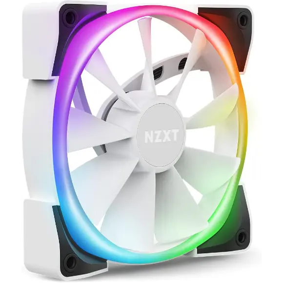 NZXT -Aer RGB 2 120mm Case Fan - White - HF-28120-BW - PakByte Computers 