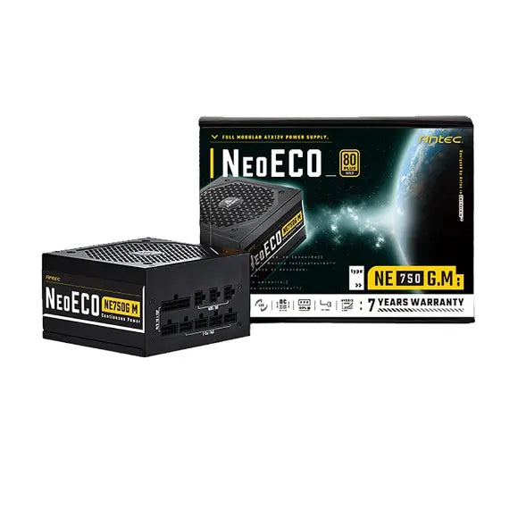 Antec NeoEco750M 750W 80 Plus Gold Full Modular Power Supply (NE750G M) - PakByte Computers 