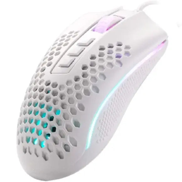 REDRAGON M808W STORM LUNAR LIGHTWEIGHT RGB GAMING MOUSE - WHITE - PakByte Computers 