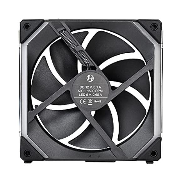 Lian Li UNI Fan SL140 RGB x1 140mm Revolutionized Daisy-Chain ARGB Fan - Black - PakByte Computers 