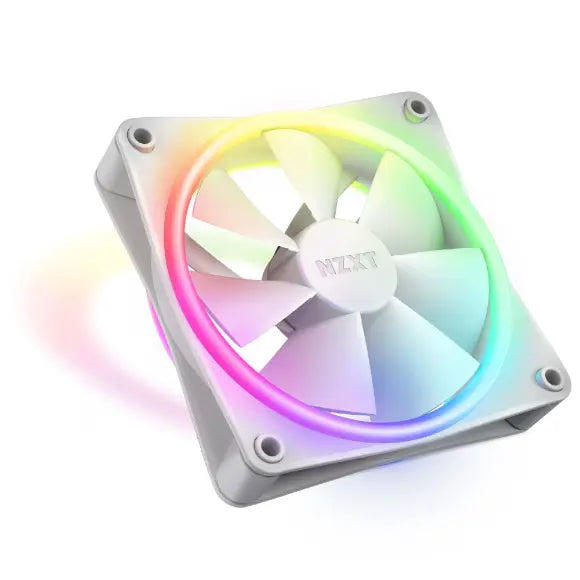 NZXT F120 RGB Duo 120mm Dual-Sided RGB Fan – White - PakByte Computers 