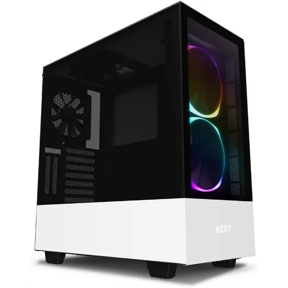 NZXT H510 Elite Mid-Tower ATX PC Gaming Case - CA-H510E-W1 - Matte White - PakByte Computers 