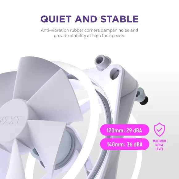 NZXT F120 RGB Duo 120mm Dual-Sided RGB Fan – White - PakByte Computers 